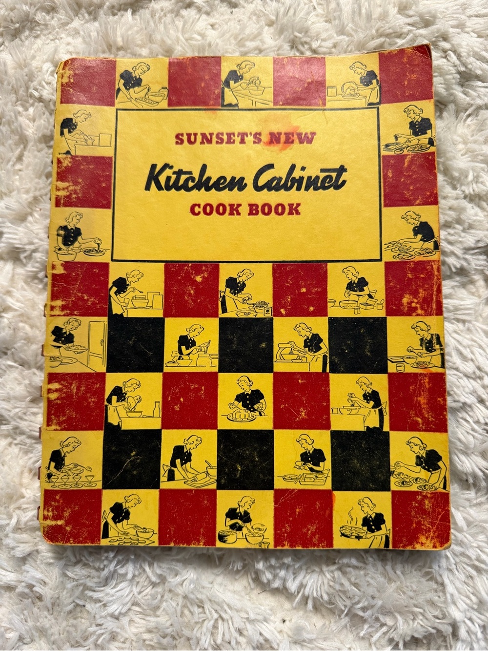 Rare Vintage 1938 Sunset's New Kitchen Cabinet Cook Book - 1st Ed/2nd Print
